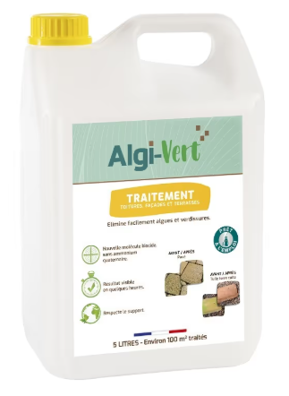 ALGI-VERT TRAITEMENT 5 L - Traitement toiture, façade, terrasse prêt à l'emploi AGZ000719234